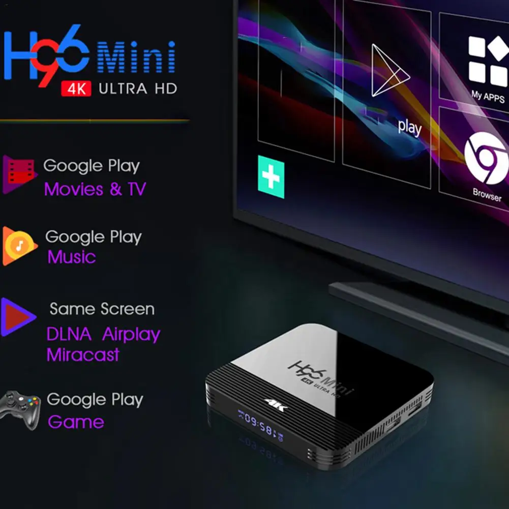 Set top Tv box Android 9,0 2,4 г или 5G Wi-Fi Bluetooth 4K HD Декодер каналов кабельного телевидения медиаплеер Pantallas, Смарт ТВ