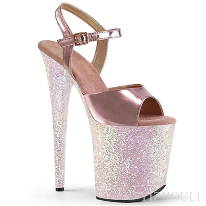 rose gold platform shoes