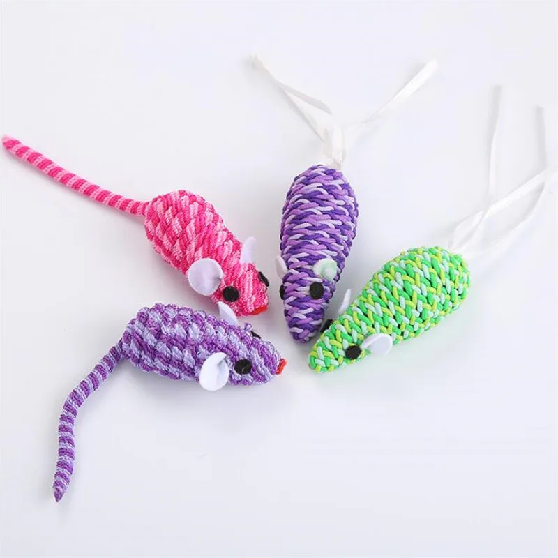 Pet Cat Toy Elastic Line Mouse Combination Set Mini Funny Playing Toys for Cats Kitten Interactive Dropshipping