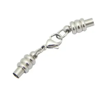 

Stainless Steel Accessories Lobster Clasp with end cap, Original color, Sold by Lot,100 sets/Lot