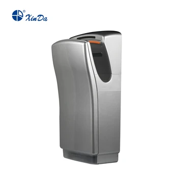 

The Xinda GSQ 80 ABS Silver BLDC Professional Jet Hand Dryer Automatic Infrared Sensor with Air Filter Fiber and Water Tank