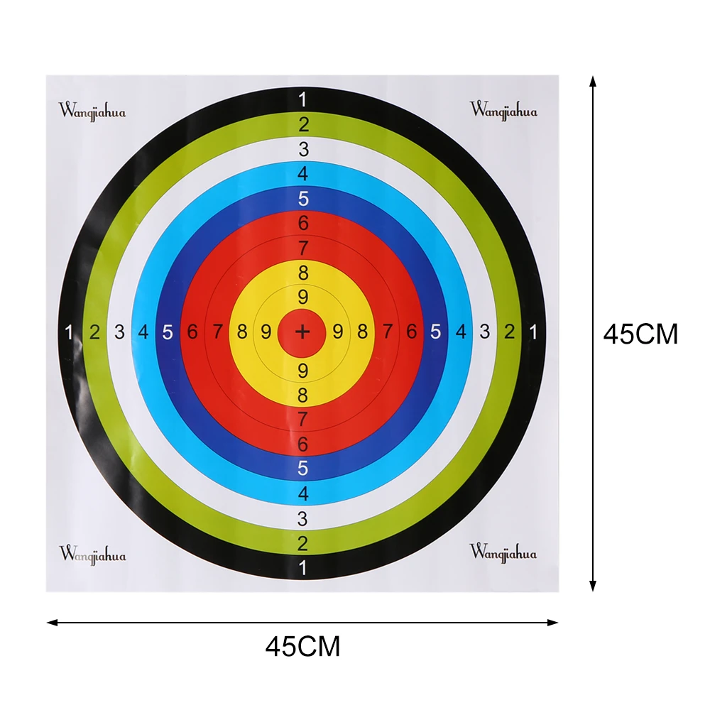 10psc Бумажная Мишень квадратный стрел и стрел для стрельбы из лука под бумага для мишени практика Пейнтбол бумага для обучения лист размером 45*45 см