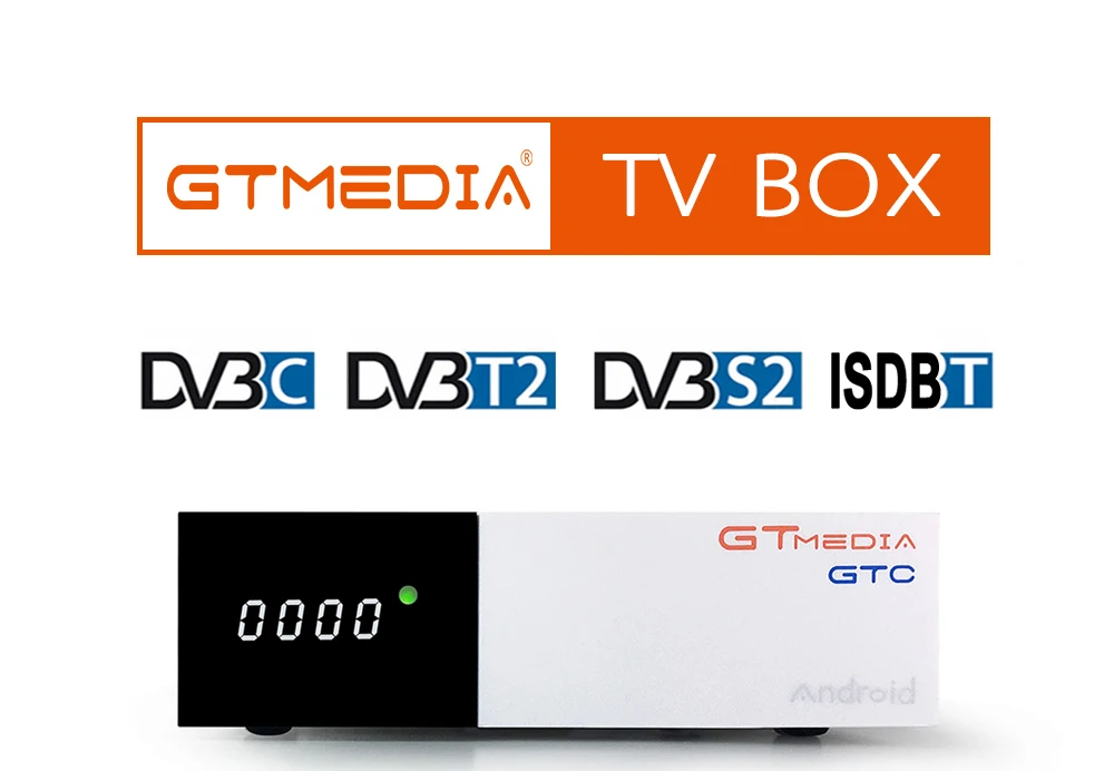 GTmedia GTC Android 6,0 ТВ коробка DVB-S2/T2/кабель/ISDBT Amlogic S905D 2G + 16GB Поддержка IPTV m3u CCcam спутниковый приемник корабль Бразилия