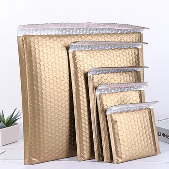 

5PCS Laser Silver Mailing Envelope Bags Waterproof Courier Bags Bubble Mailers Padded bubble Envelopes Bag Anti-fall Shockproof