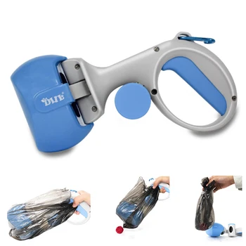 

Pet Dog Pooper Scooper With 1 Roll Waste Bags Pet Dog Poop Scoop Clean Pick Up Excreta Cleaner Outdoor Travel Poop Shit Remover