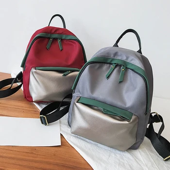 

Casual Solid Color Waterproof Women Female Small Backpack Nylon Travel Backpack Daypack For Girls Teenage Mochila Feminina