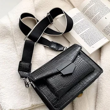 

2020 New Mini Handbags Women Fashion Ins Ultra Fire Retro Wide Shoulder Strap Messenger Bag Purse Simple Style Crossbody Bags