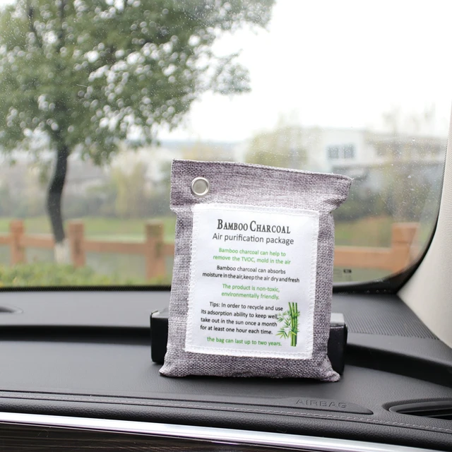 Autó Dezodor Bambusz Faszén Táska Légtisztító Aktivált Szénzsák Nedvesség-Felszívó - Image 2