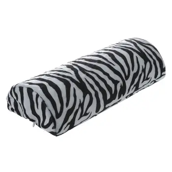 

Black With White Zebra Stripe Hand Rest Soft Cushion Pillow Nail Art Design Manicure Half Column