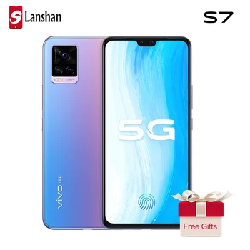 Перейти на Алиэкспресс и купить Подлинный vivo S7 5G мобильный телефон Snapdragon 76 5G 44.0MP спереди + 64.0MP сзади Камера 33 Вт тире зарядки мобильного телефона Android