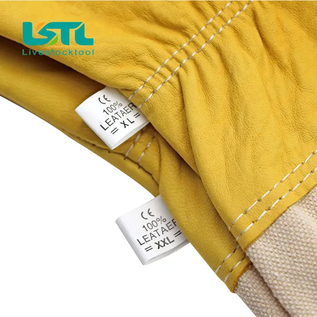 1 Pár Méhészeti Kesztyű Védőhüvelyek Szellőztetett Professzionális Juhbőr -Vászon Méhek Antikultúra - Image 4