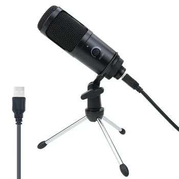 

USB Condenser Microphone for Computer Karaoke Studio Microphone for bm 800 YouTube Gaming Recording mic with Stand Shock Mount