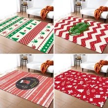 Рождественский подарок, дверной коврик, напольный ковер для дома, гостиной, красная елка, Санта-Клаус, мягкий фланелевый ковер для спальни, ванной комнаты, alfombra