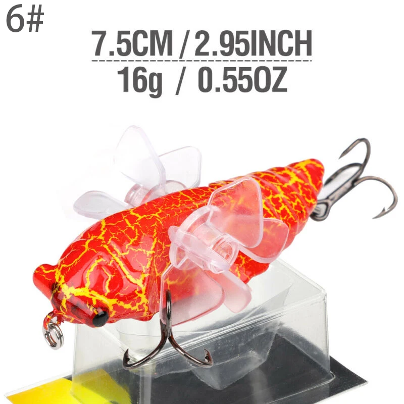 

1*16g Outdoor Huge Fishing Lure Accessory 7.5cm Artificial Fake For Big Fish Rolling With Super Sharp Hooks No Kids Touch
