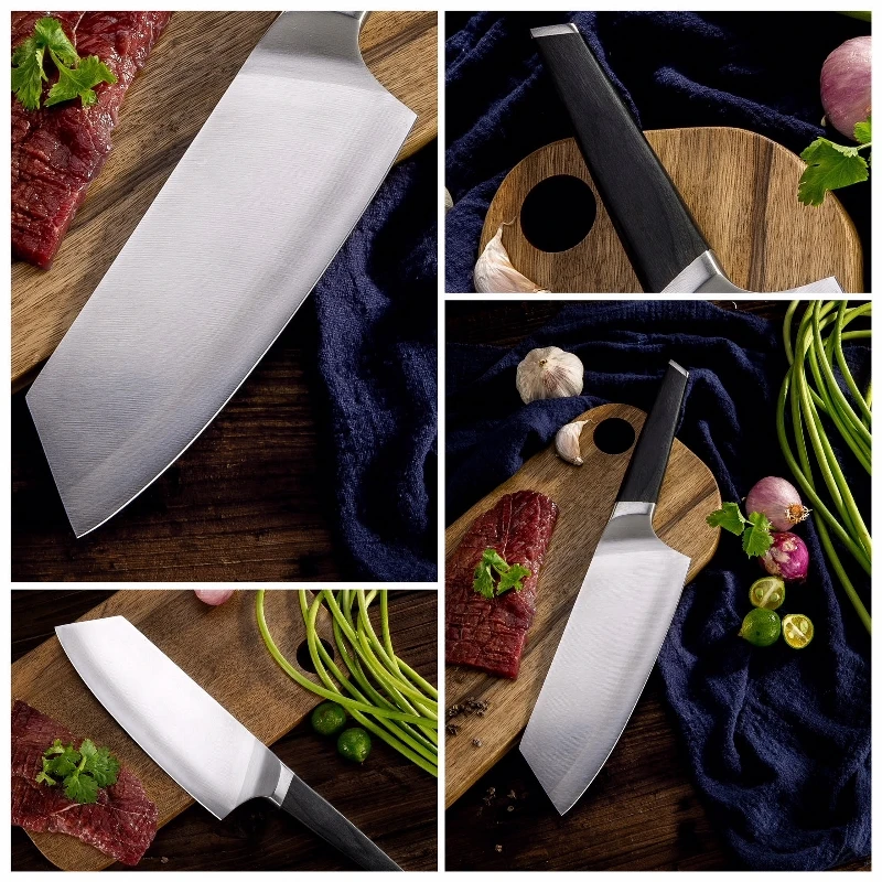 Grandsharp нож шеф-повара 7,7 дюймов нож Кливер 3 слоя японской AUS-10 кухонные ножи из нержавеющей стали нож для овощей рыбы мяса