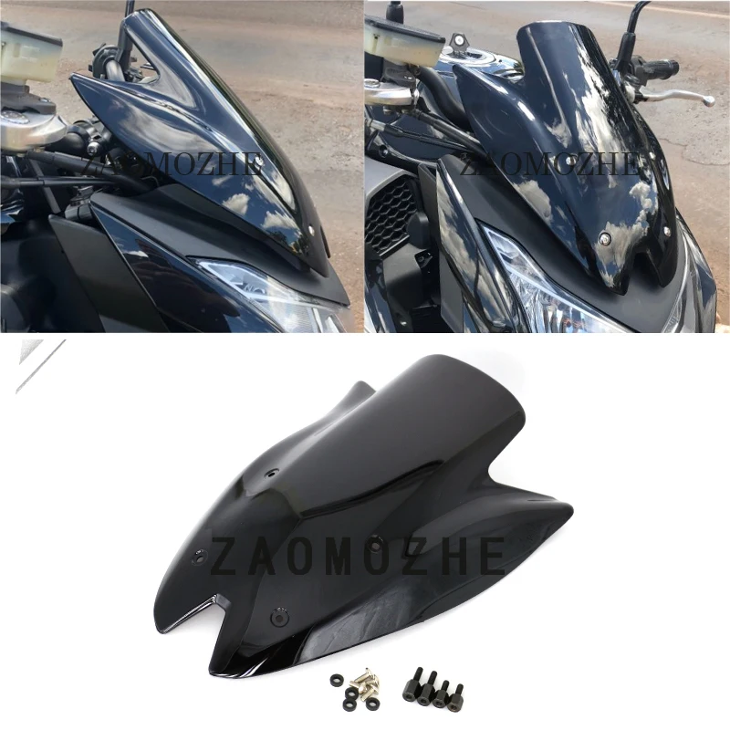 

Motorcycle Windshield WindScreen Deflectors Double Bubble For Kawasaki Z1000 2010 2011 2012 2013