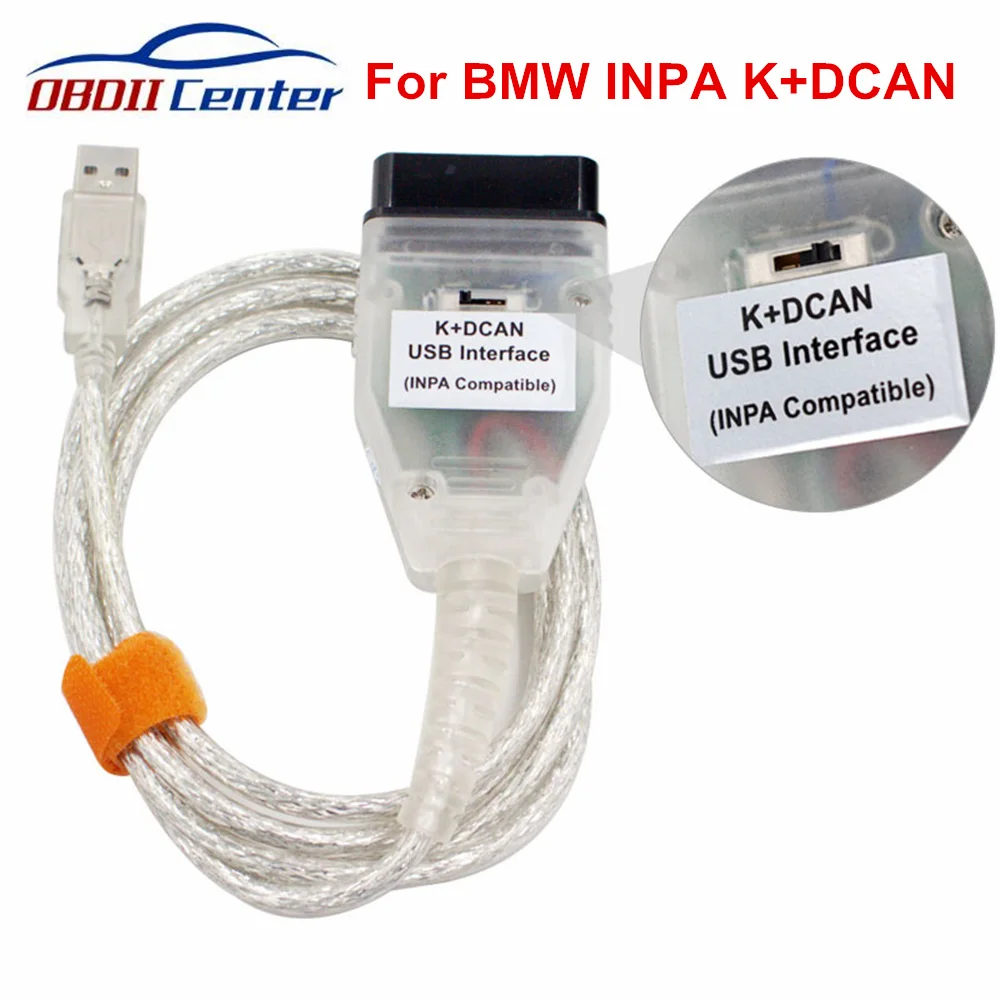 Диагностический сканер OBDII для BMW INPA K DCAN интерфейсы + USB Ediabas D CAN OBD2 FT232RL| |