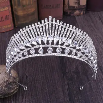 

Luxury Princess Crystal Women Peacock Tail Rhinestone Inlaid Bridal Headband Crown Tiara Wedding Party Accessiories Hair Jewelry