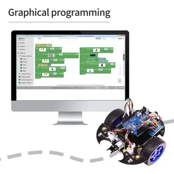 

Bat Smart Robot Car Starter Model Steam Kit with Tutorial Educational Electronic Stem Toy for Arduino Include R3 Mainboard