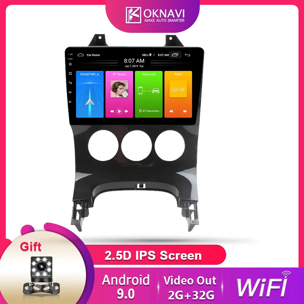 

Android 9.0 For Peugeot 3008 2009-2015 Car Manual aircon WIFI Camera Radio Multimedia Video Player Navigation GPS 2Din No DVD