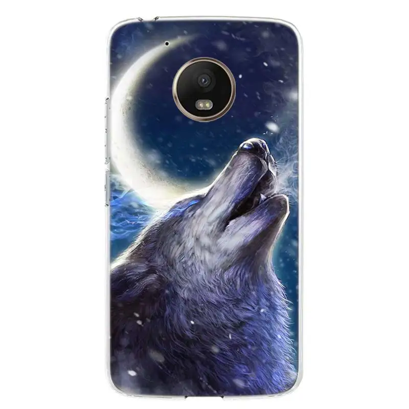 Чехол для телефона с изображением волка для Motorola Moto G7 G6 G5S G5 E4 Plus G4 E5 Play power EU Подарочный чехол с рисунком - Цвет: TW242-4