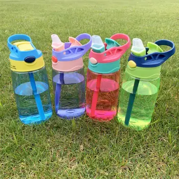 

Children's Water Cup With Straw Anti-fall Kettle Kids Cup Portable Sports Bottle Water Bottle Used Food-grade PP and Silicone