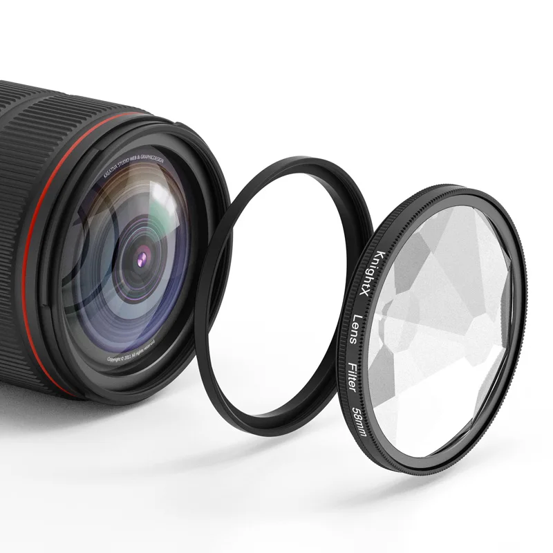 KnightX 9 Prism Filter 52mm 58mm 67mm 77mm Camera Split Diopter Rotating  dslr accessories Photography nd filter