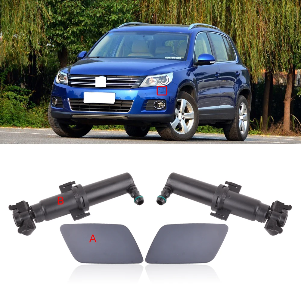 CAPQX для TIGUAN 2010 2011 2012 2013 2014 2015 2016 передний бампер фар форсунки крышка Омыватель jet