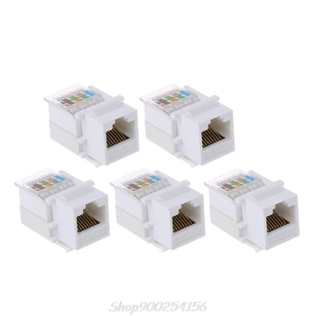 

5pcs CAT5E UTP Network Module Tool-free RJ45 Connector Cable Adapter FOR AMP S21 20 Dropshpping