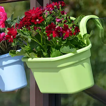 

Plastic Wall Hanging Plant Pots Vertical Hanging Bucket Flower Plant Flowerpot Succulent Basket Home Garden Supplies