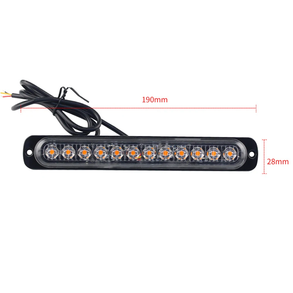 4 шт. 12led стробоскоп-светильник s на автомобиле стробоскоп Предупреждение ющий светильник для грузовика светодиодный боковой фонарь стоп-сигнал желтый белый красный синий дорожный парковочный светильник