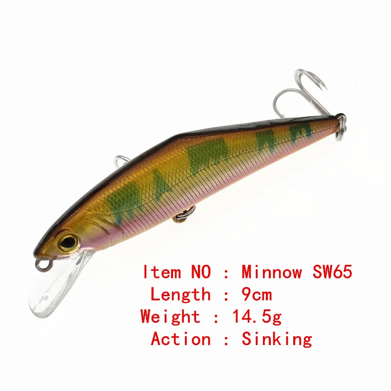 85S Slow Sinking Minnow 85mm 14.5g Low Speed Fishing Lures