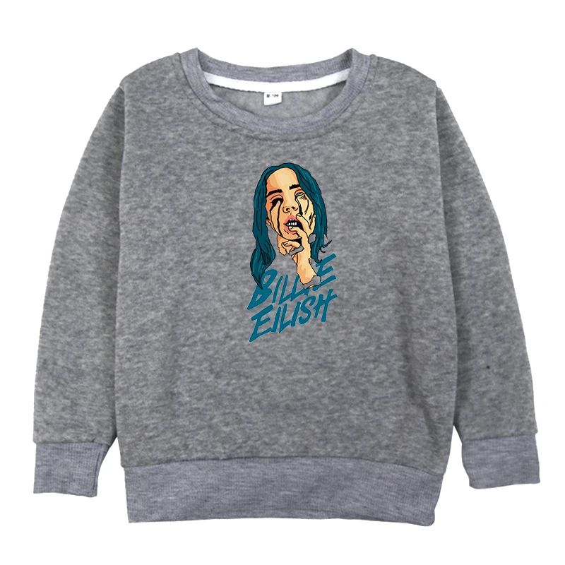 Модные футболки Billie Eilish; детская осенне-зимняя одежда с капюшоном; детские толстовки для маленьких мальчиков и девочек; длинный костюм с рукавами
