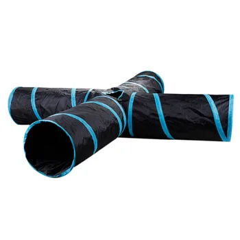 

Pet Cat Indoor Outdoor Portable Collapsible Play Tunnel 4 Way Foldable Pet Cat Tunnel Toy Tube for Kitten Rabbits Small Dog Play