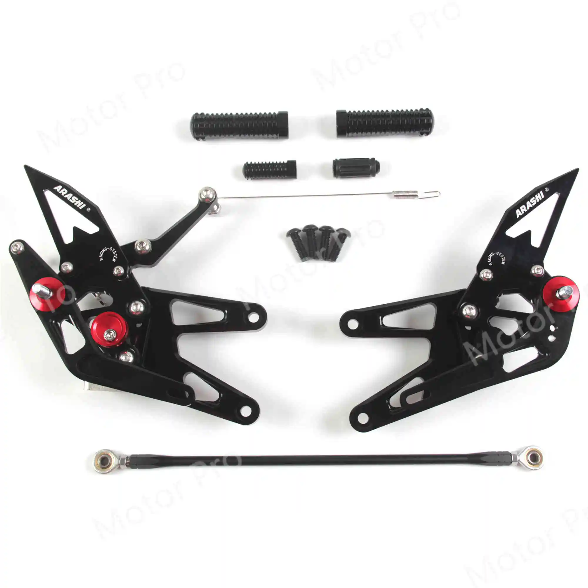 Регулируемые подножки для Yamaha YZF R6 2003 2004 2005 Аксессуары для мотоциклов колышки для ножных опор задние комплекты серый педаль YZF-R6 03 04 05 - Цвет: 2.0 Black