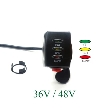 

BULU WUXING 15DX Throttle 36V 48V 6 Pin Connector Electric Bicycle Thumb Throttle with Battery Power Indicator