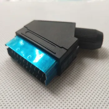 

CS-666 21Pin SCART male Broom head Audio Video Convertor Socket Connector Solder for about 8.3mm cable