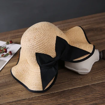

Straw hat women summer beach hat seaside fisherman hat outing sunscreen sun hat
