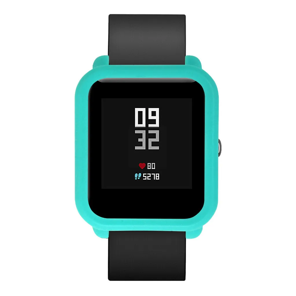 Тонкий цветной силиконовый защитный чехол для Huami Amazfit Bip Younth Watch с защитой экрана
