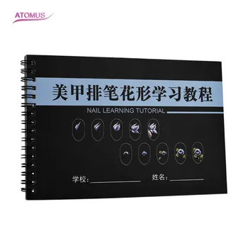 

Nail Art Practice Template Learning Paper Book Manicure Lines Drawing Painting Exercise Books Tool Showing Shelf Salon Tools