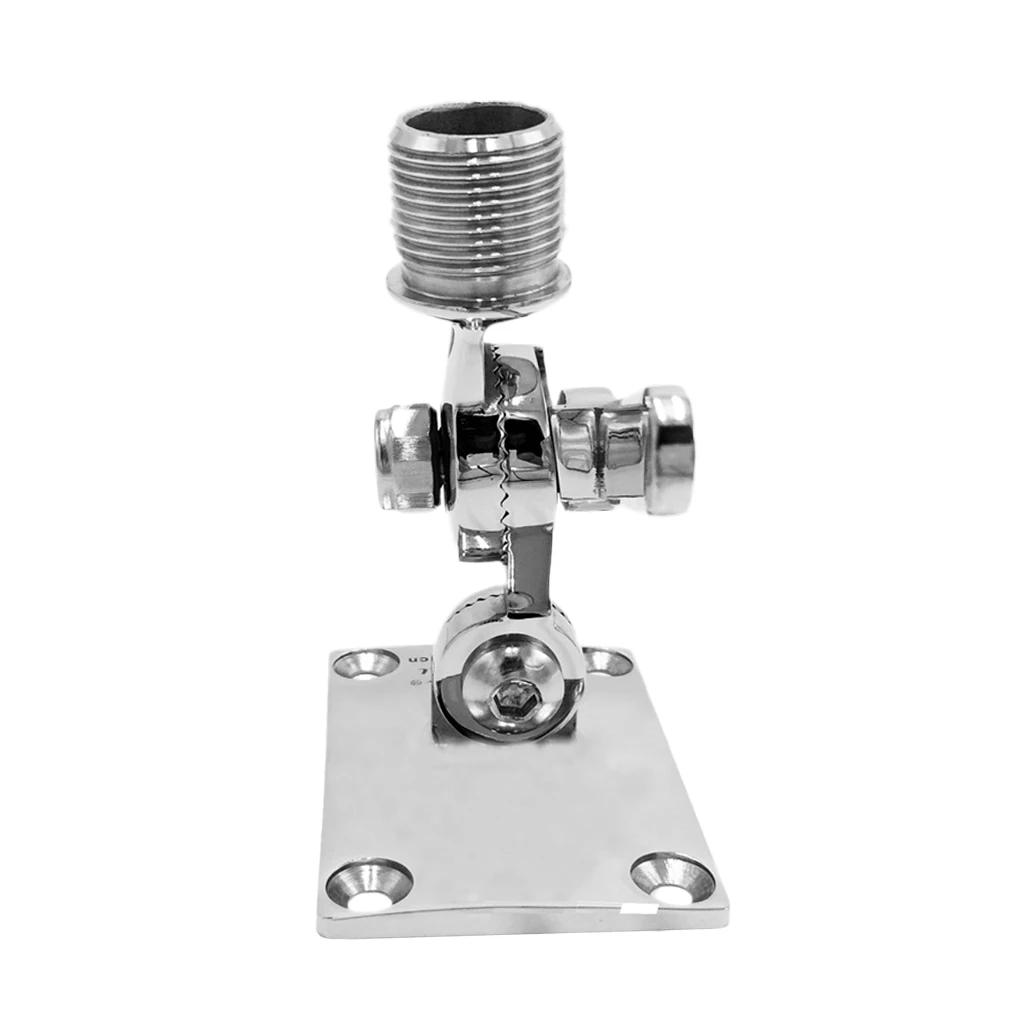 316 Stainless Steel Radio VHF Antenna Adjustable Base Mount 2-1/2