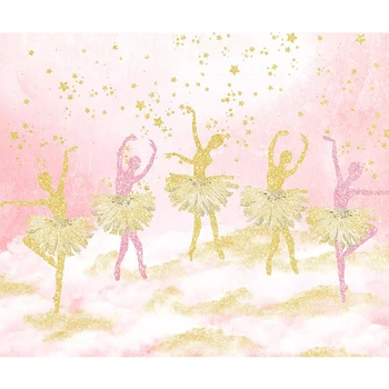 

Photo Backdrop Gold Stars Ballet Girls Photo Background newborn Children Baby Show Photo Background