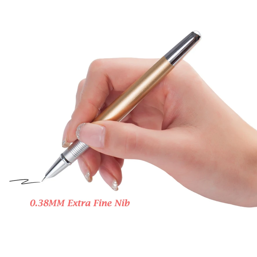 Финансовые наконечник 0,38 мм очень тонкой перьевая ручка Jinhao 606 металлическая шариковая ручка для школьных принадлежностей