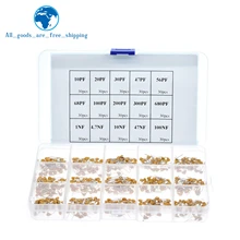 Kit de condensadores de cerámica multicapa de 50v, Kit de condensadores de componentes electrónicos 10pf a 100nf, 450 Uds.