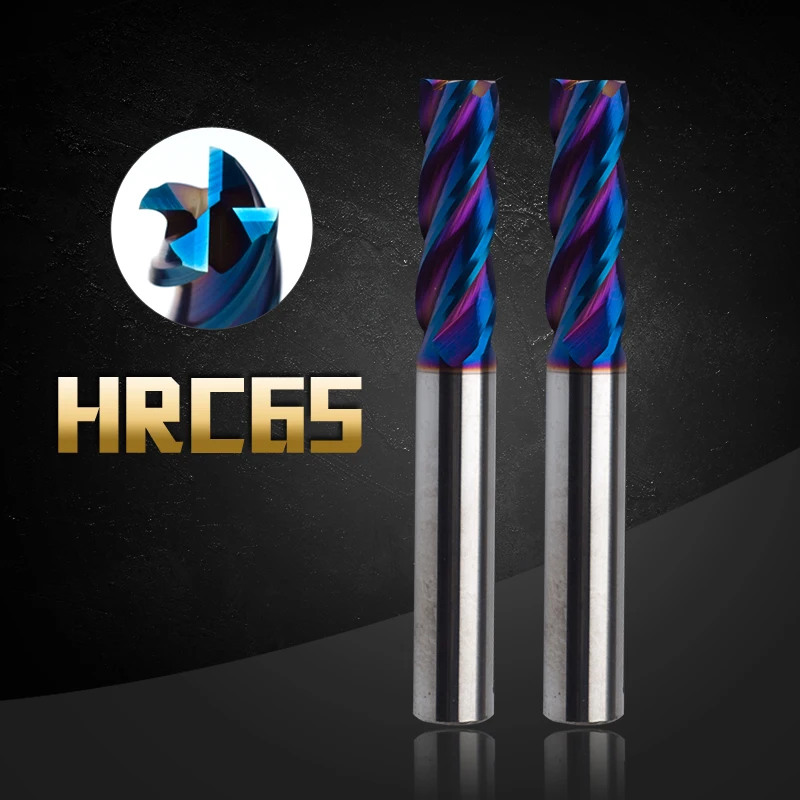 

ZGT Carbide Wood Endmill HRC65 4 Flute Milling Tools Cnc Metal Cutter End Mill high qualit Tungsten Steel Alloy Milling Cutter