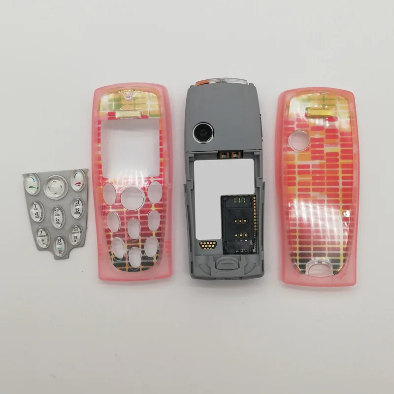 Оранжевый Корпус мобильного телефона для Nokia 3200 передняя рамка+ задняя крышка+ английские/русские или Арабские клавиатуры - Цвет: Оранжевый