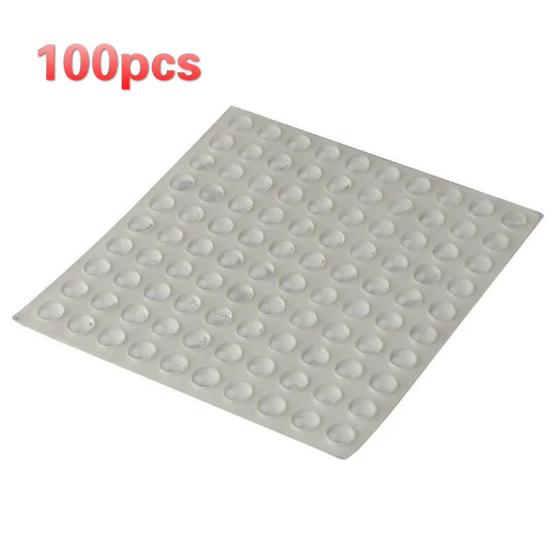 

100 Pcs Self Adhesive Round Silicone Rubber Bumpers Soft Transparent Black Anti Slip shock absorber Feet Pads Damper