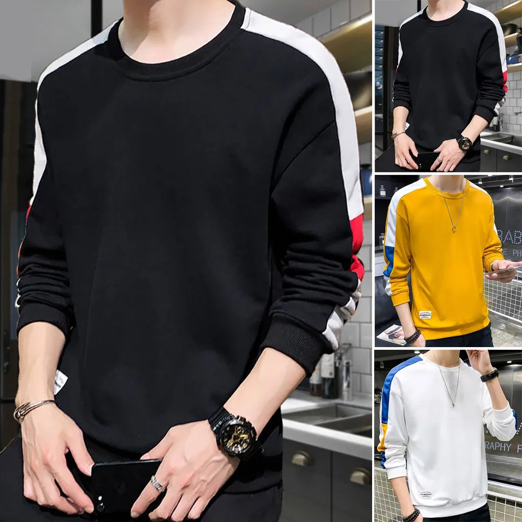 

male Fashion men Autumn Spring Patchwork Causal Tops hip hop Blouse Shirts classic style new clothes hot sale