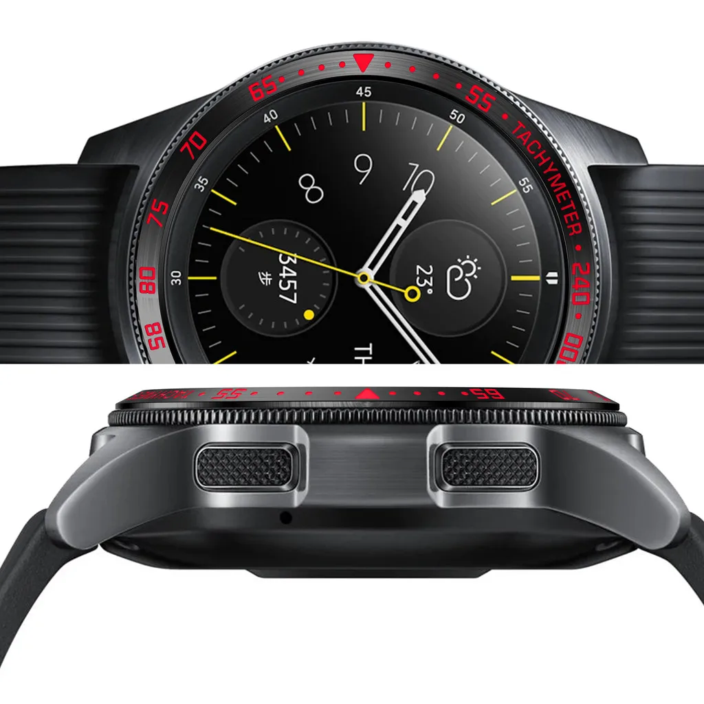 Чехол для умных часов для samsung Galaxy Watch 42 мм, ободок, кольцо, аксессуары для умных часов, клейкая крышка, не царапается, металл