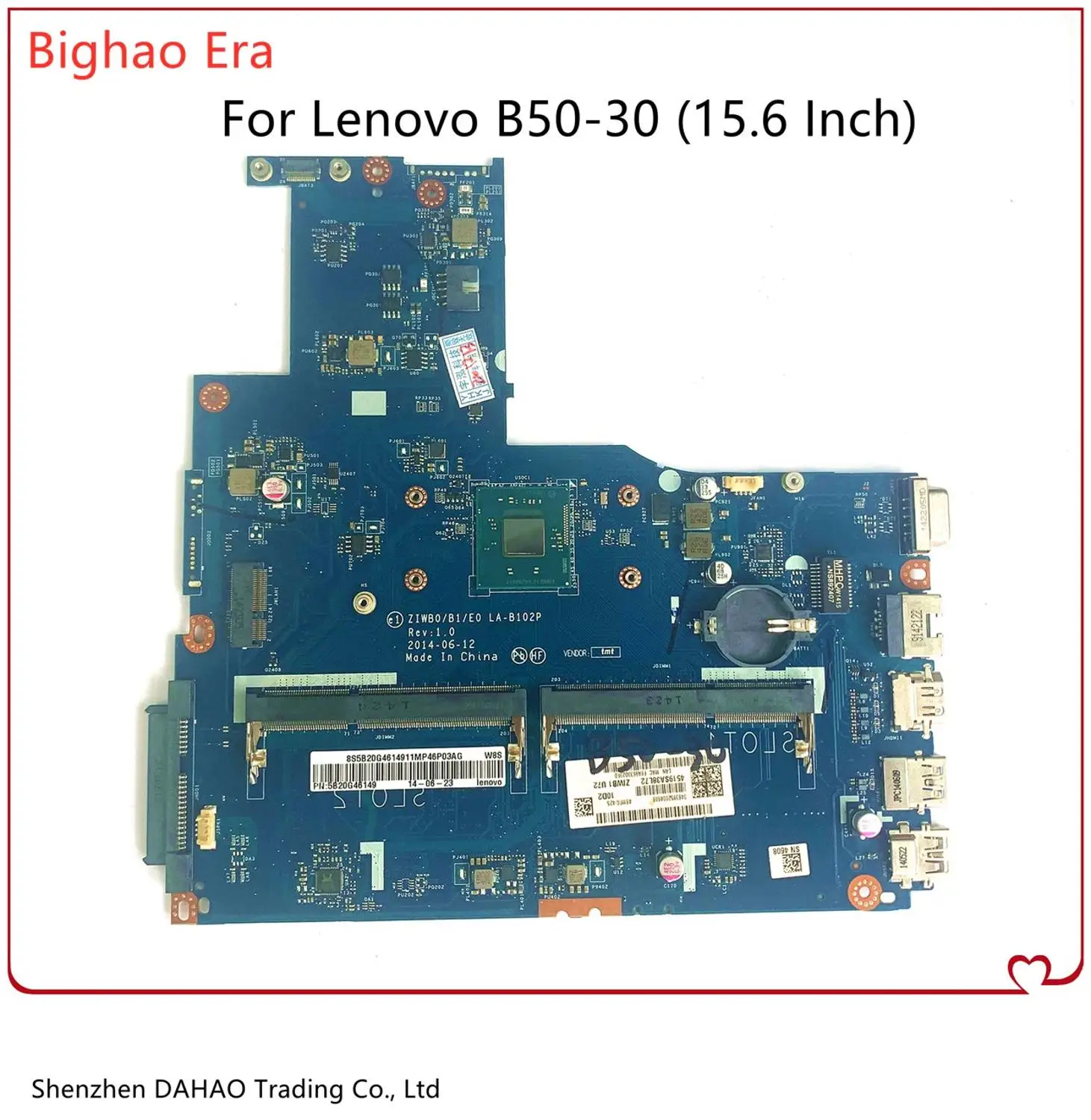 For Lenovo B50 30 Laptop Motherboard ZIWB0/B1/E0 LA B102P MB With